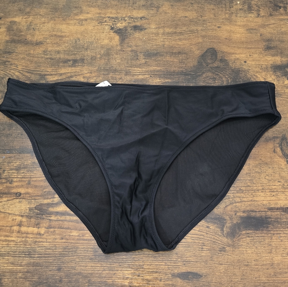 Aerie Black Full Coverage Bikini Swim Bottom Size XL